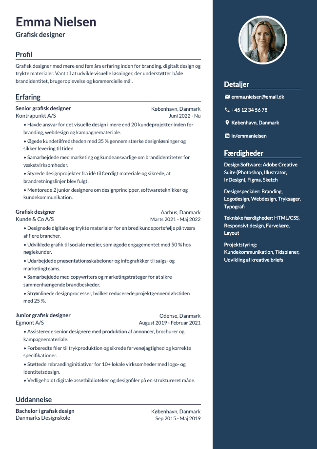 Grafisk designer CV
