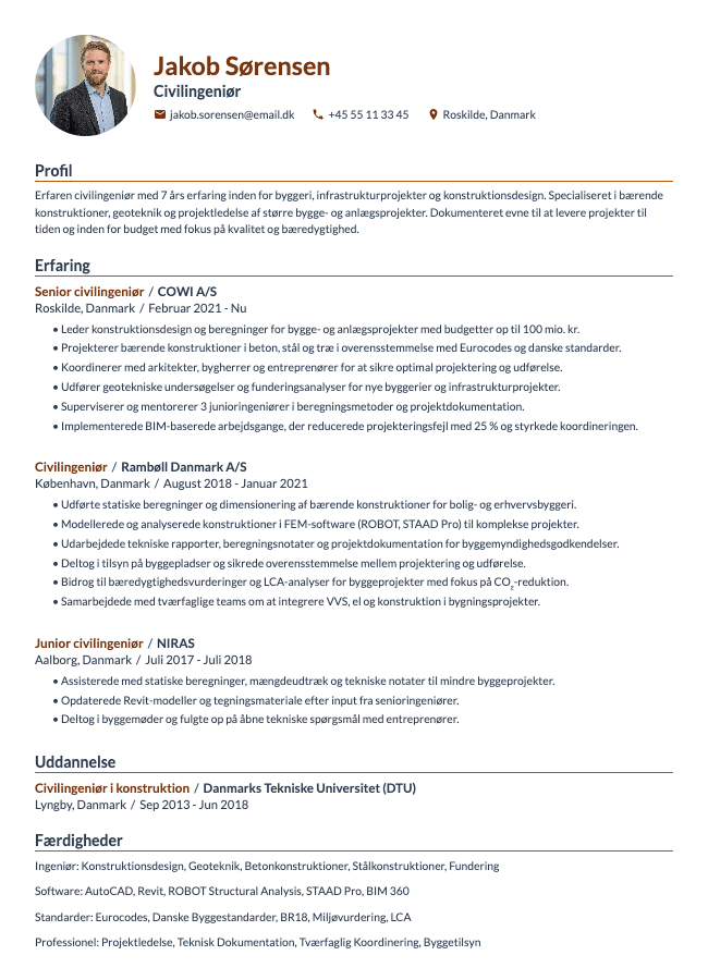 Civilingeniør CV