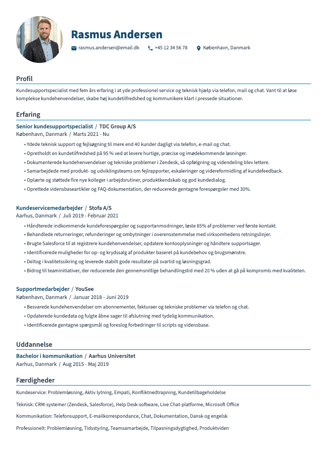 Kundesupportspecialist CV