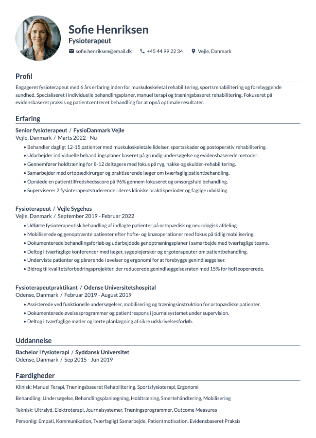 Fysioterapeut CV