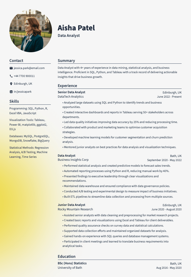 Data Analyst CV