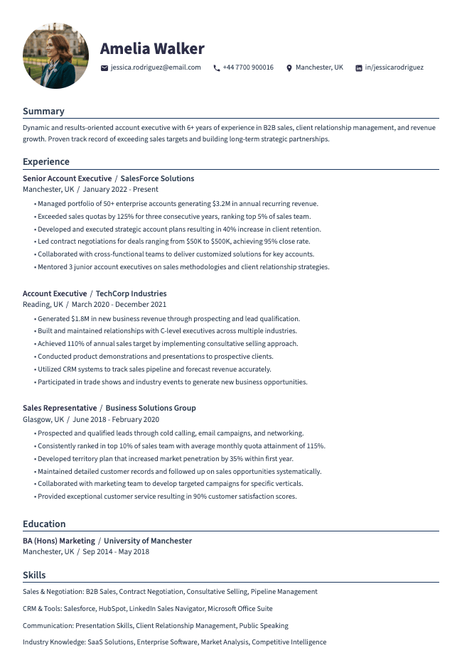 Account Executive CV