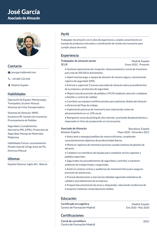 Spark resume template preview
