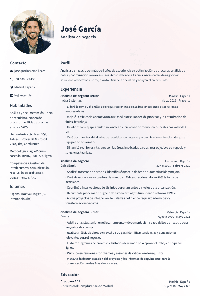 Slate resume template preview