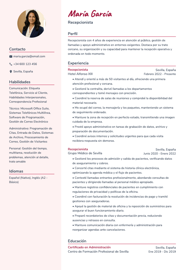 Flair resume template preview