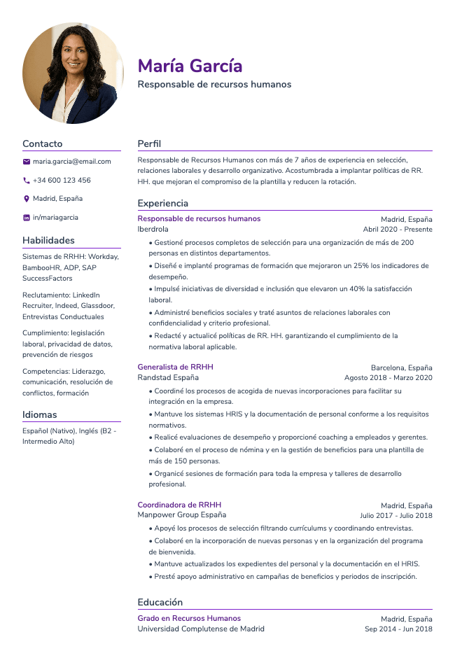 Nova resume template preview
