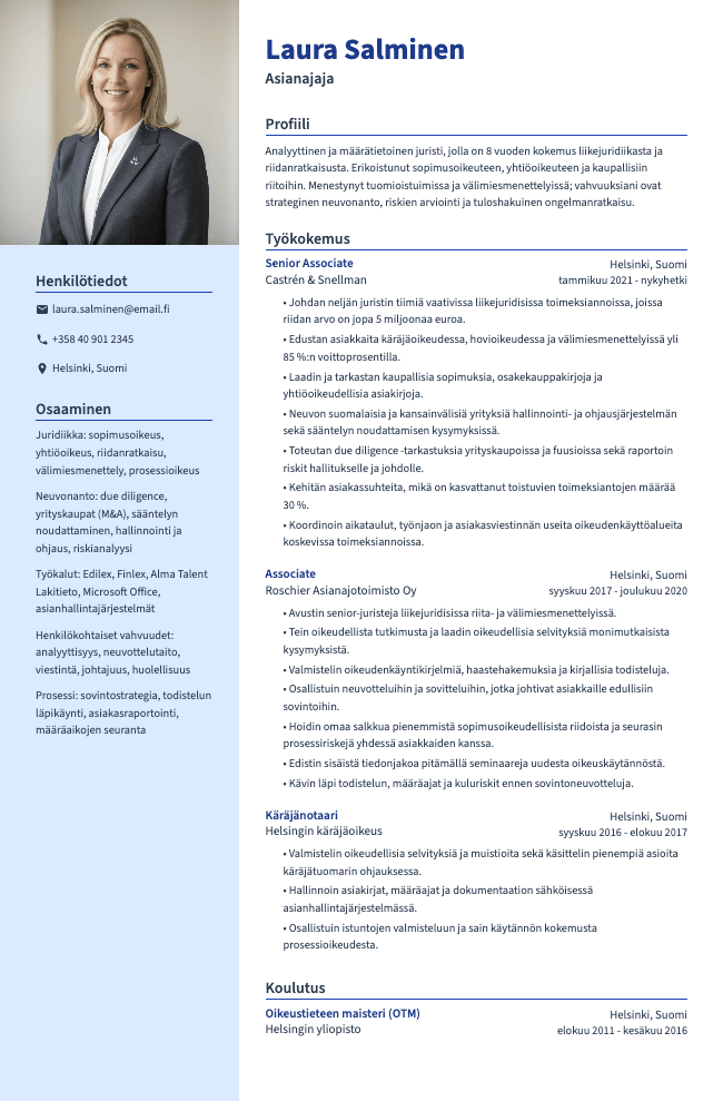 Crest resume template preview