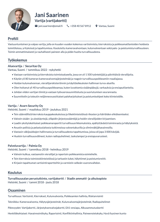 Vartija CV