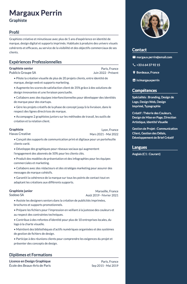 CV de graphiste