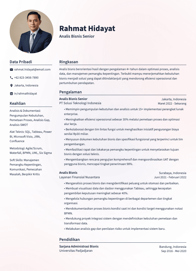 CV Analis Bisnis