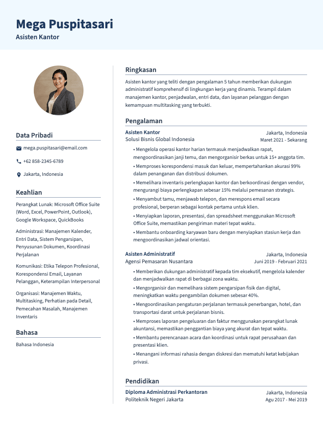 CV Asisten Kantor