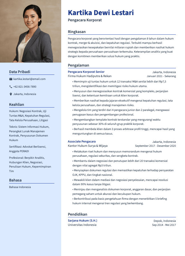 CV Pengacara