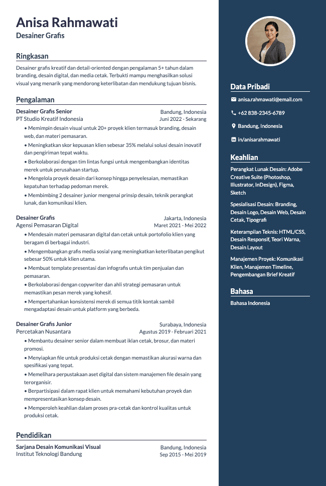 CV Desainer Grafis