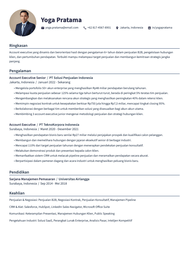 CV Account Executive
