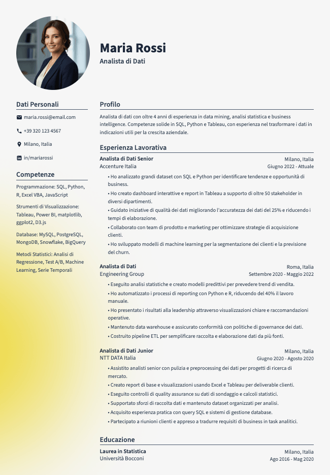 Edge resume template preview