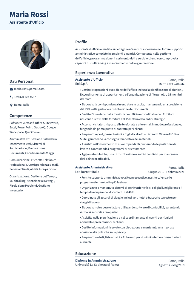 Canvas resume template preview