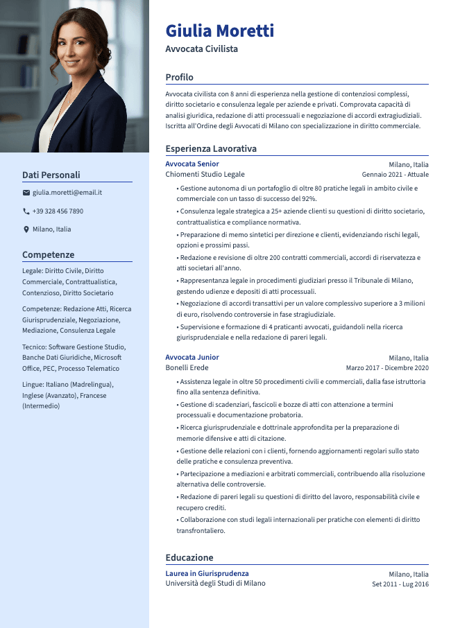Crest resume template preview