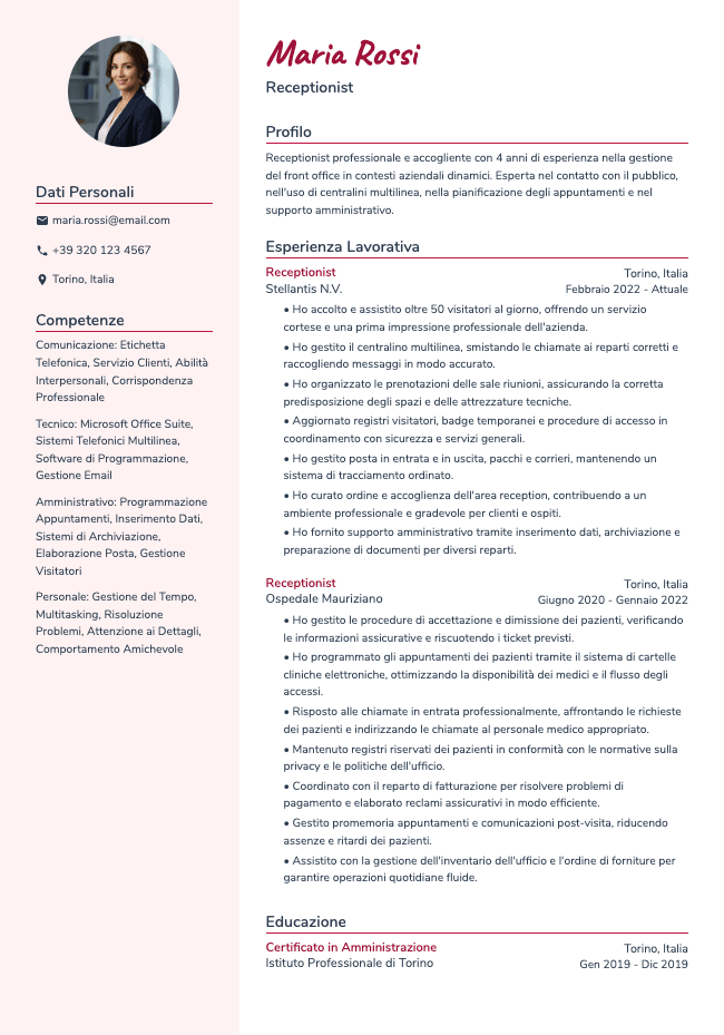 Flair resume template preview