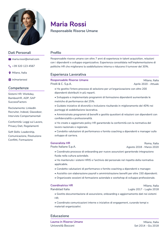 Nova resume template preview