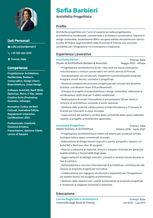 Aura resume template preview