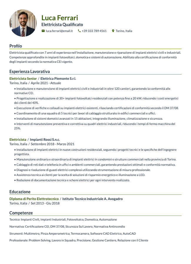 Summit resume template preview