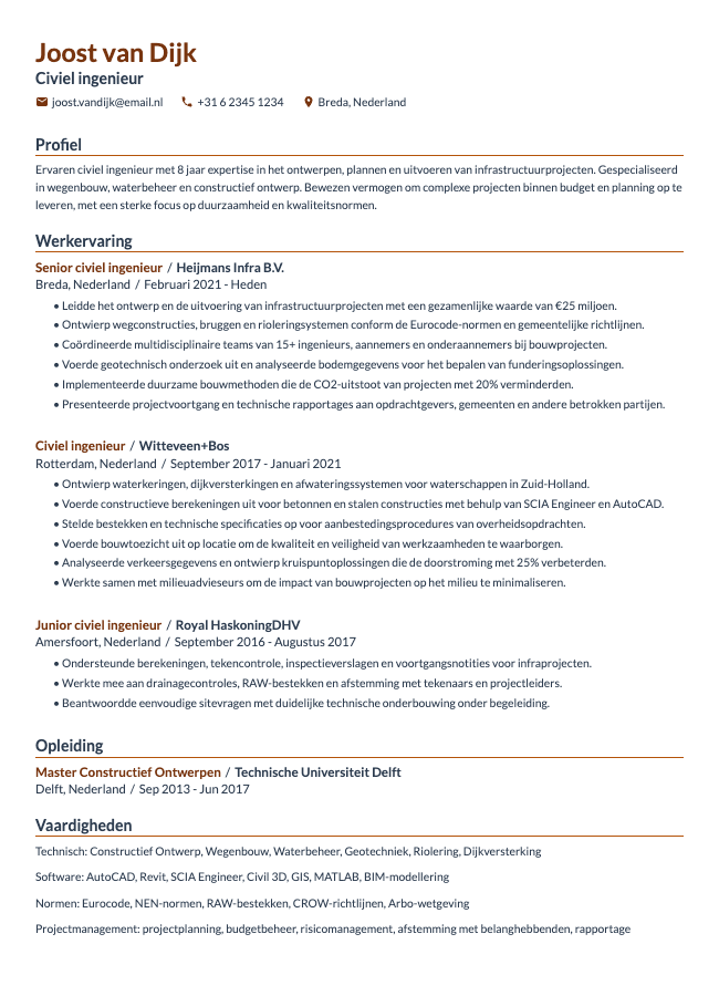 Civiel ingenieur-cv