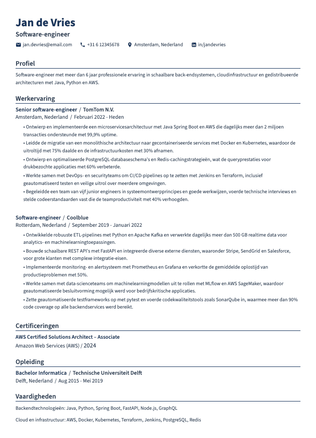 Software-engineer-cv
