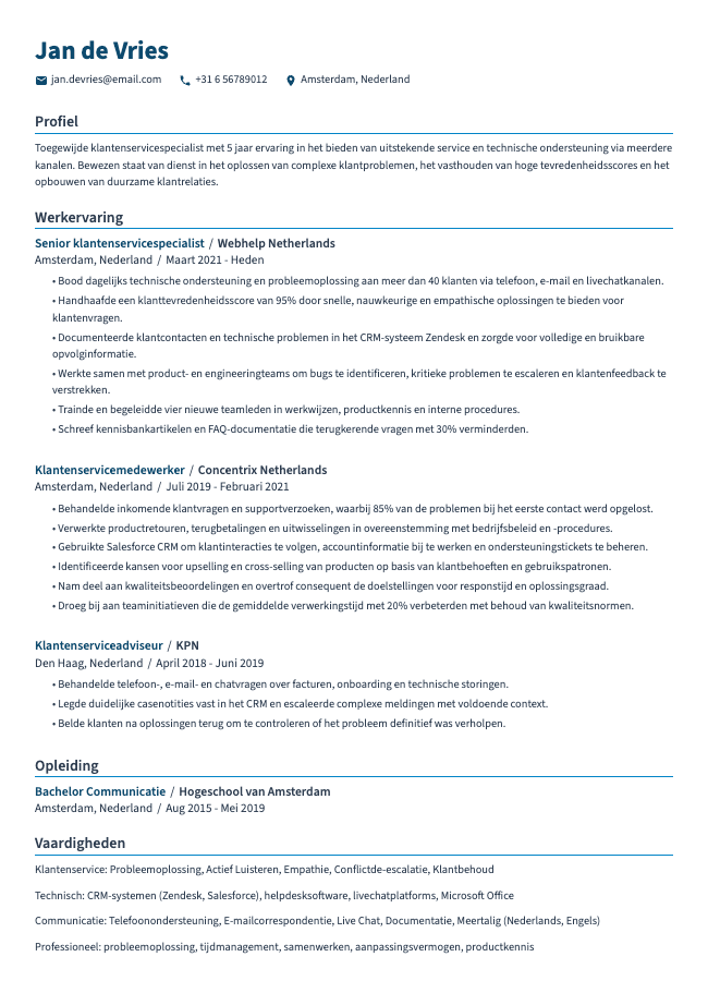 Klantenservicespecialist-cv