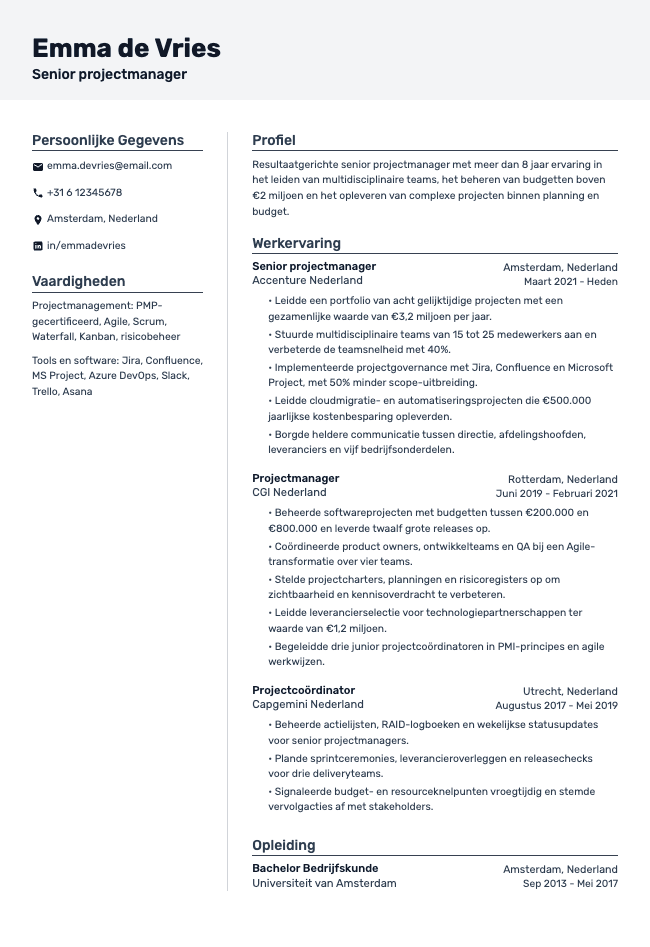 Projectmanager-cv