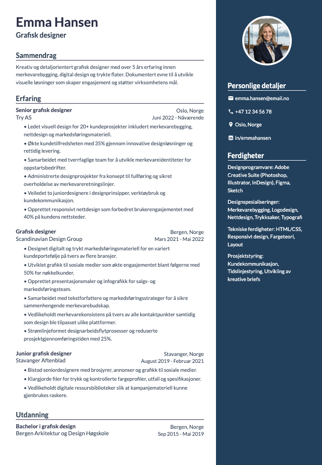 Grafisk designer-CV