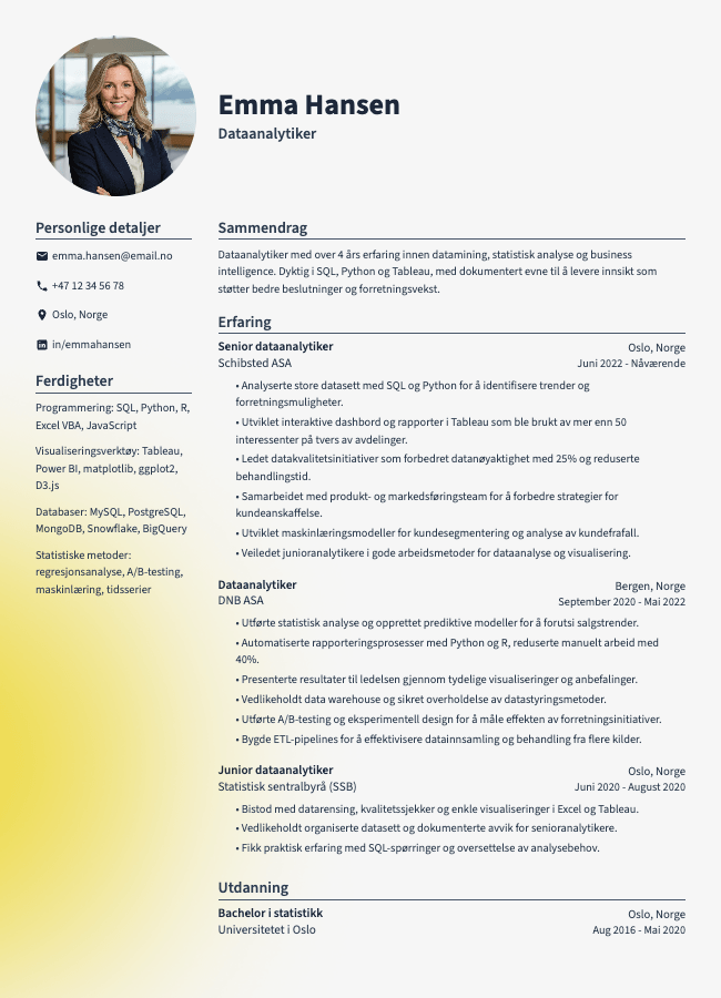 Edge resume template preview