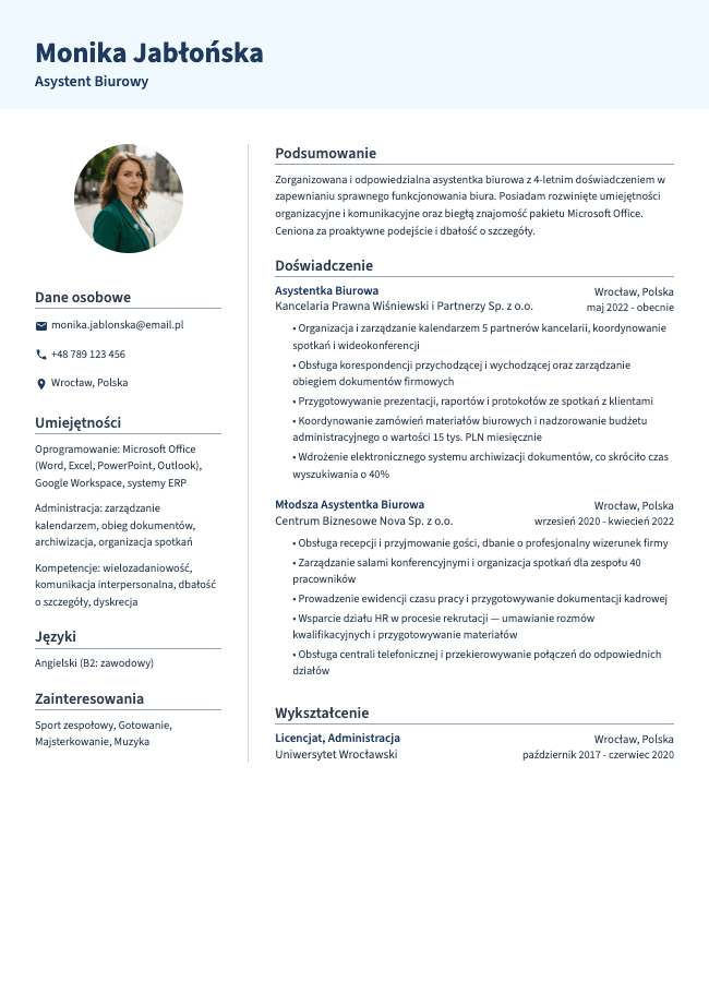 Canvas resume template preview