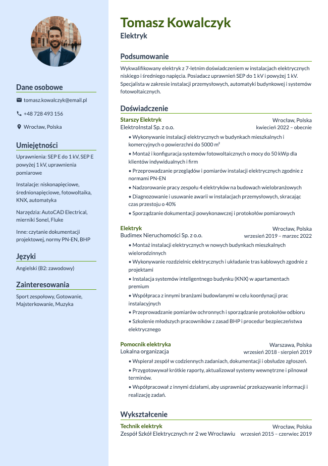 Summit resume template preview