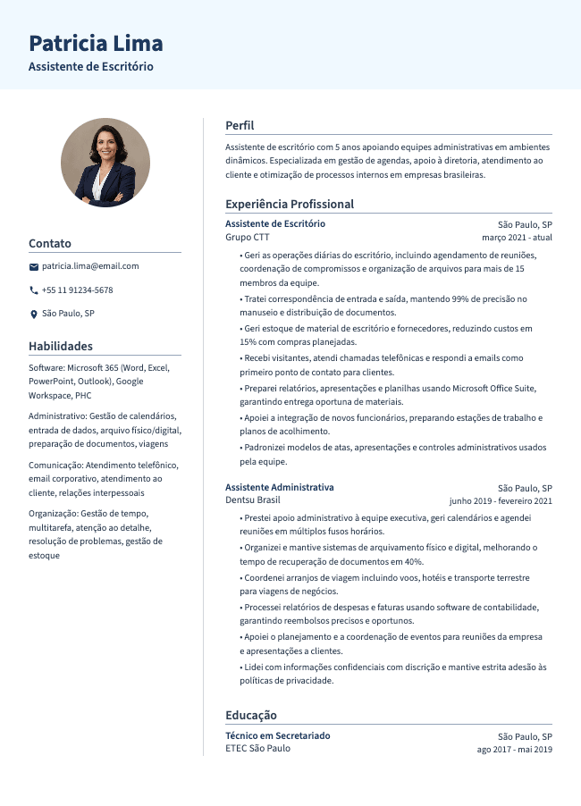 Canvas resume template preview