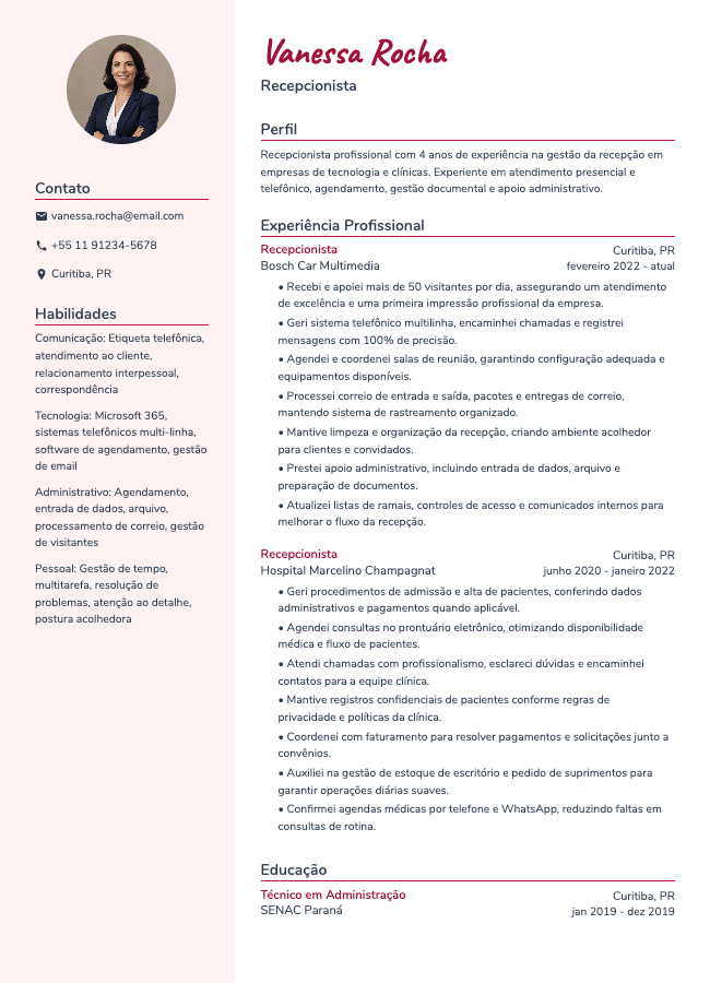Flair resume template preview