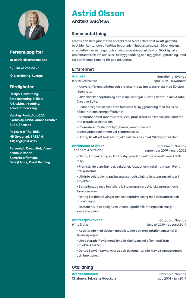 Arkitekt CV