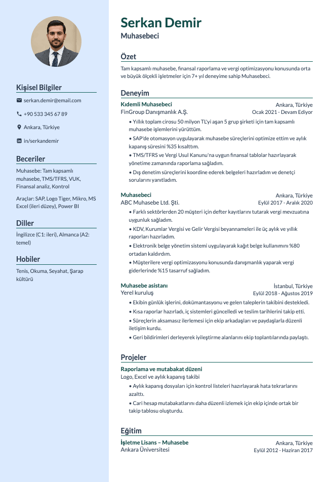 Muhasebeci CV