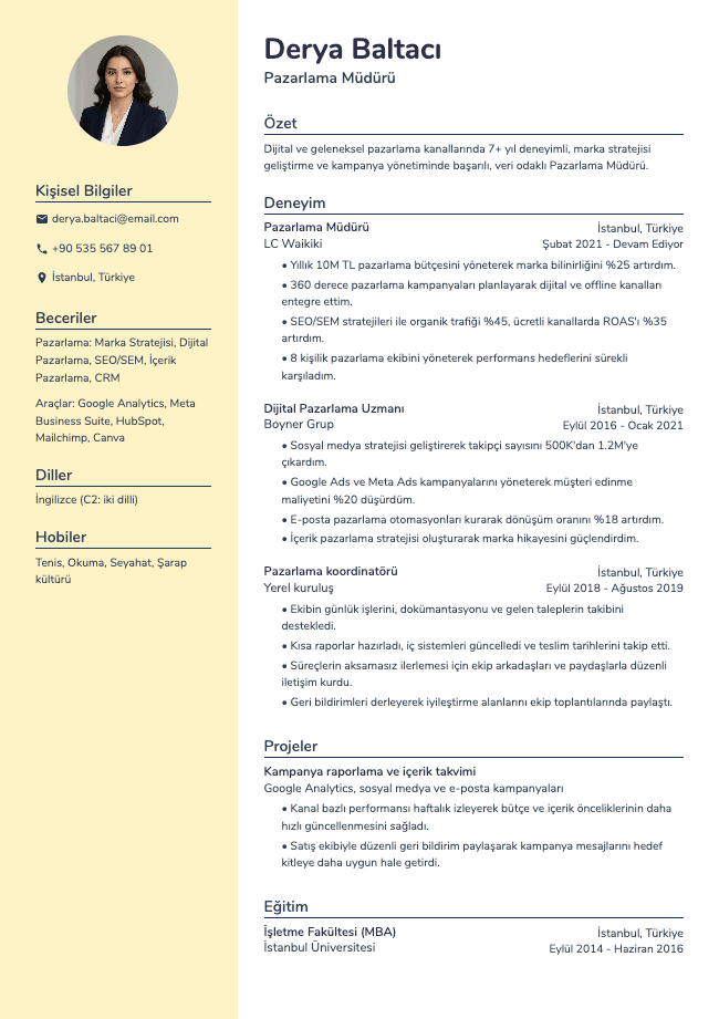 Prism resume template preview