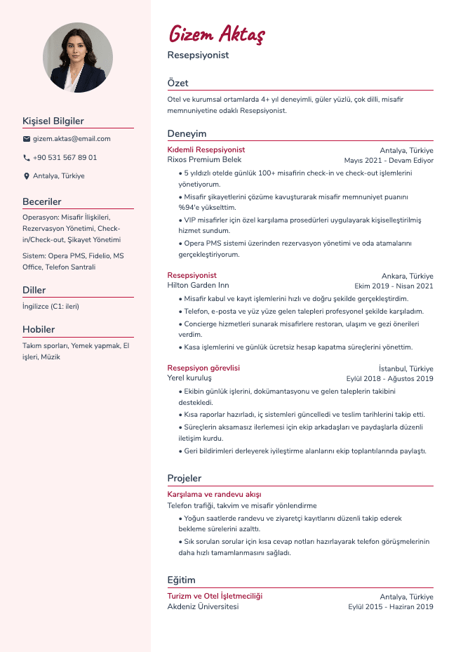 Flair resume template preview